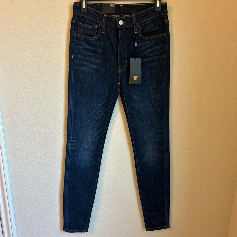Frye Womens Addie Skinny Mid-rise Dark Wash Blue Jeans Size 26 NWT